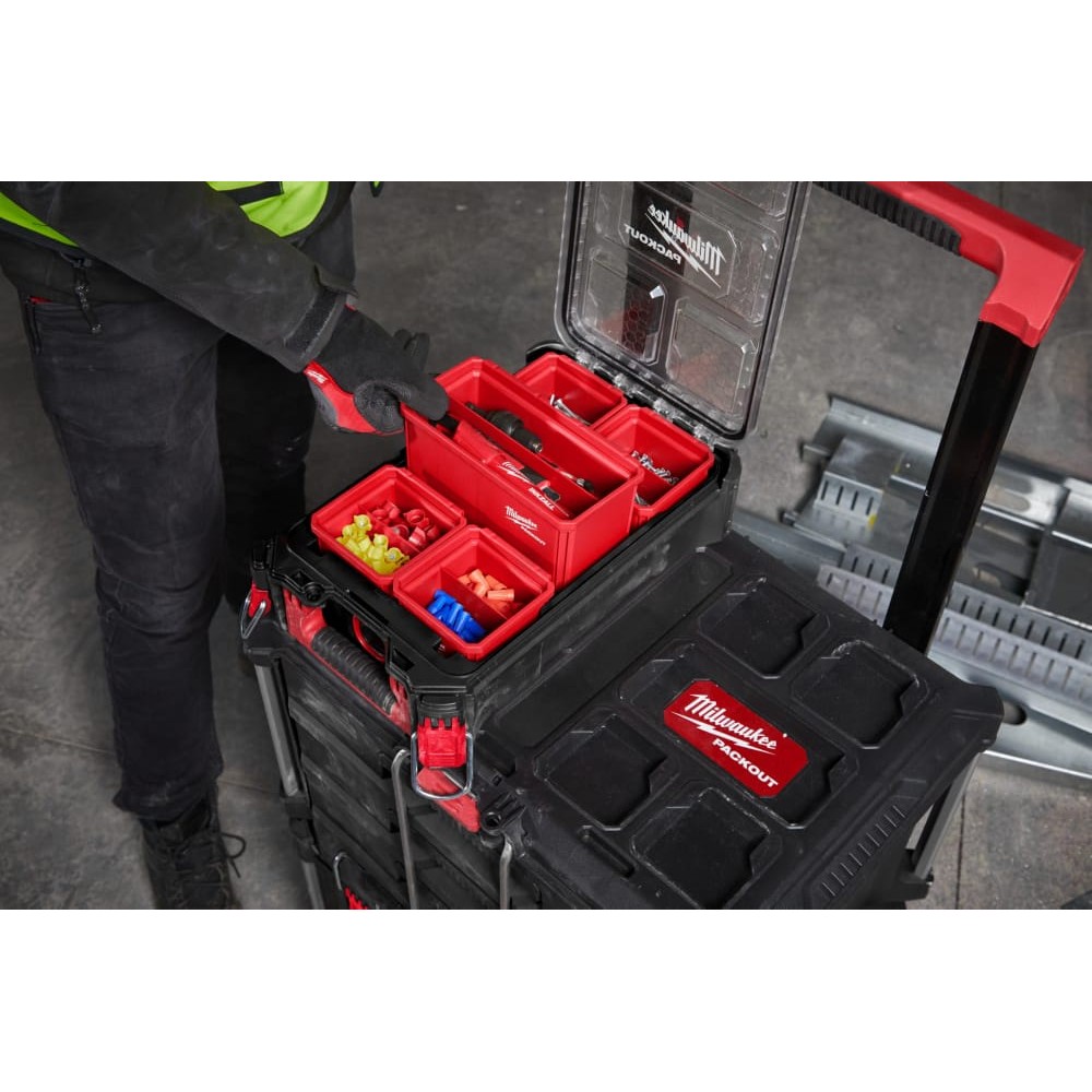 Контейнер для зберігання дрібних деталей 10x10см PACKOUT MILWAUKEE (46x102x102мм) (2шт)