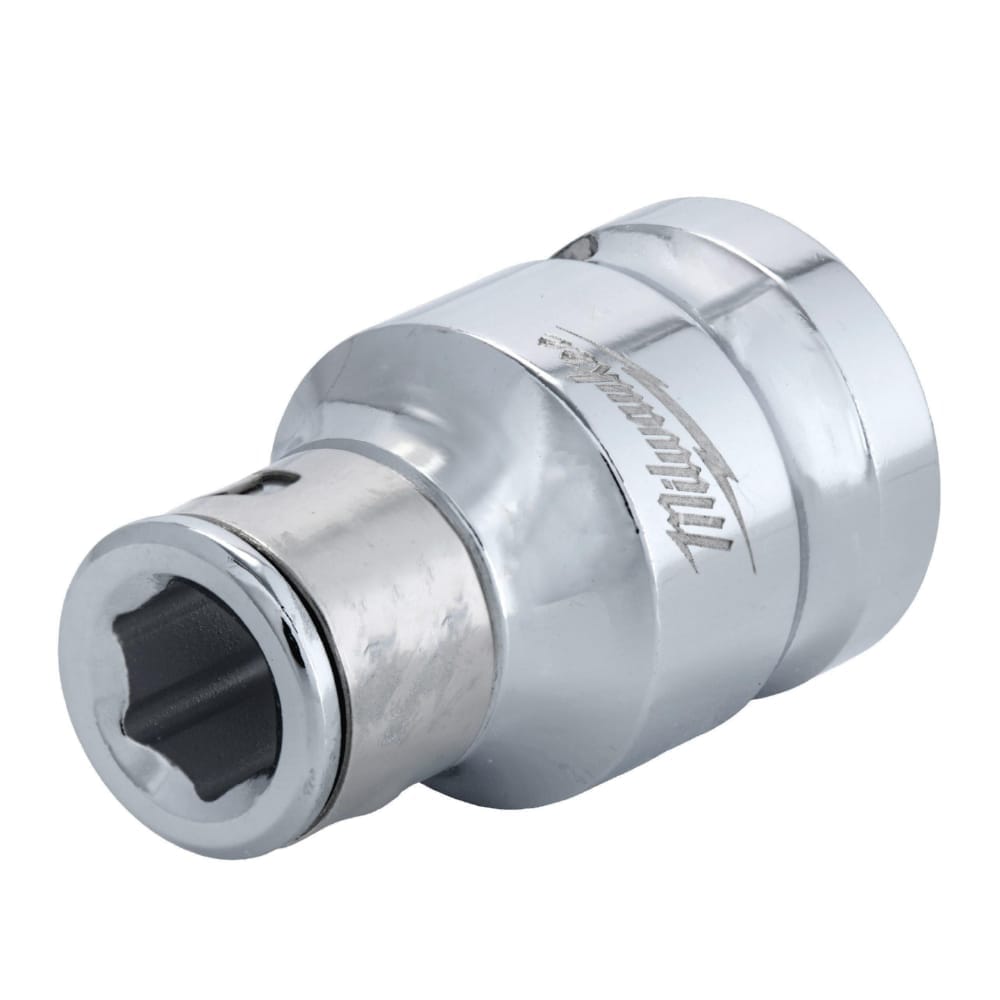 Перехідник хромований MILWAUKEE з 3/8" квадратний хвостовик на 1/4" Hex