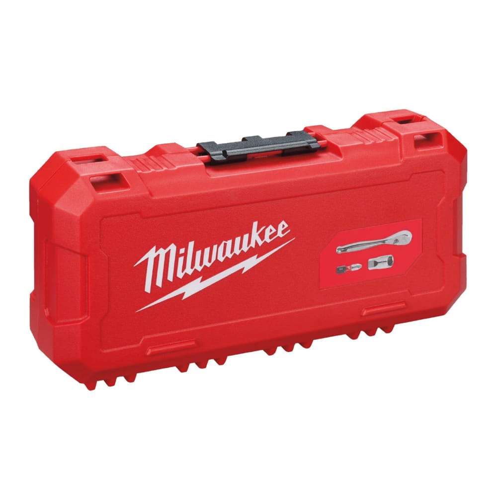 Набір ударних біт, головок з тріскачкою 1/4" MILWAUKEE (38шт)