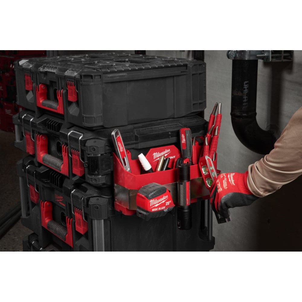 Полиця з металевою пластиною для кейсів PACKOUT™ MILWAUKEE (154x294x120мм)