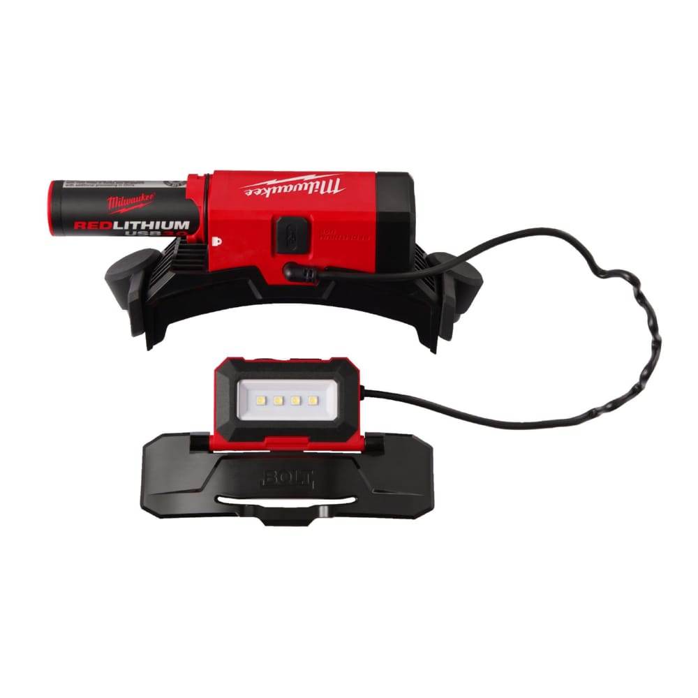Фонарь светодиодный аккумуляторный налобный (зарядка через USB) MILWAUKEE L4 BOLT HL-301 600 люмен