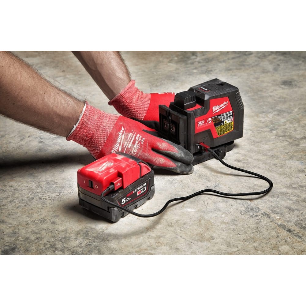 Нивелир лазерный аккумуляторный MILWAUKEE L4 CLLP-301C