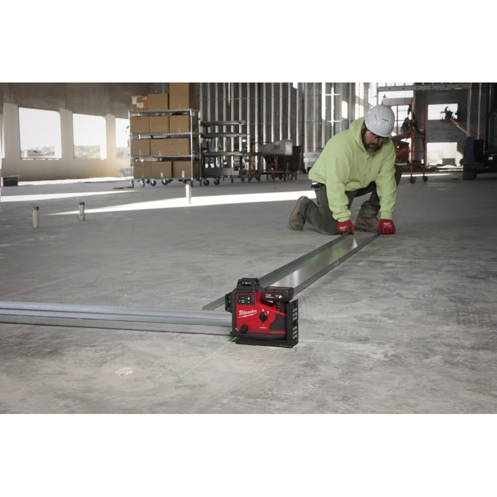 Нівелір лазерний акумуляторний 3D MILWAUKEE M12 A3PLO-0 (360˚, зелений промінь)