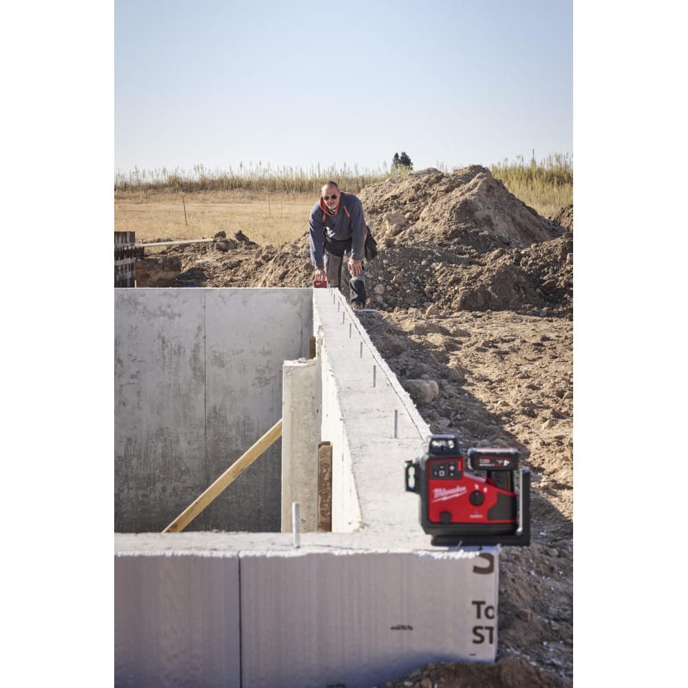Нівелір лазерний акумуляторний 3D MILWAUKEE M12 A3PLO-0 (360˚, зелений промінь)
