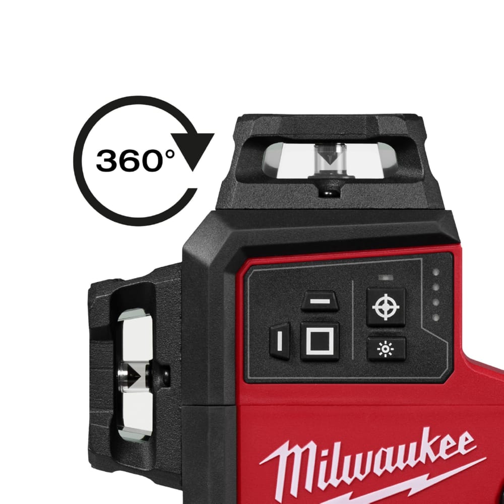 Нівелір лазерний акумуляторний 3D MILWAUKEE M12 A3PLO-0 (360˚, зелений промінь)