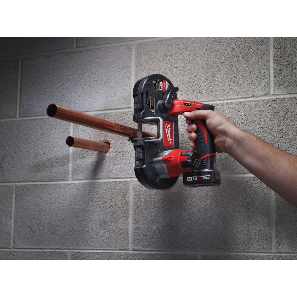 Пила стрічкова акумуляторна MILWAUKEE M12 BS-402C (ЗУ+2акк.Х4Аг+кейс)