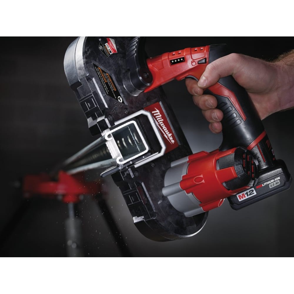 Пила стрічкова акумуляторна MILWAUKEE M12 BS-402C (ЗУ+2акк.Х4Аг+кейс)