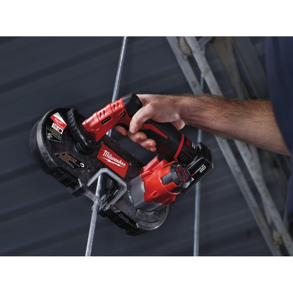 Пила стрічкова акумуляторна MILWAUKEE M12 BS-402C (ЗУ+2акк.Х4Аг+кейс)