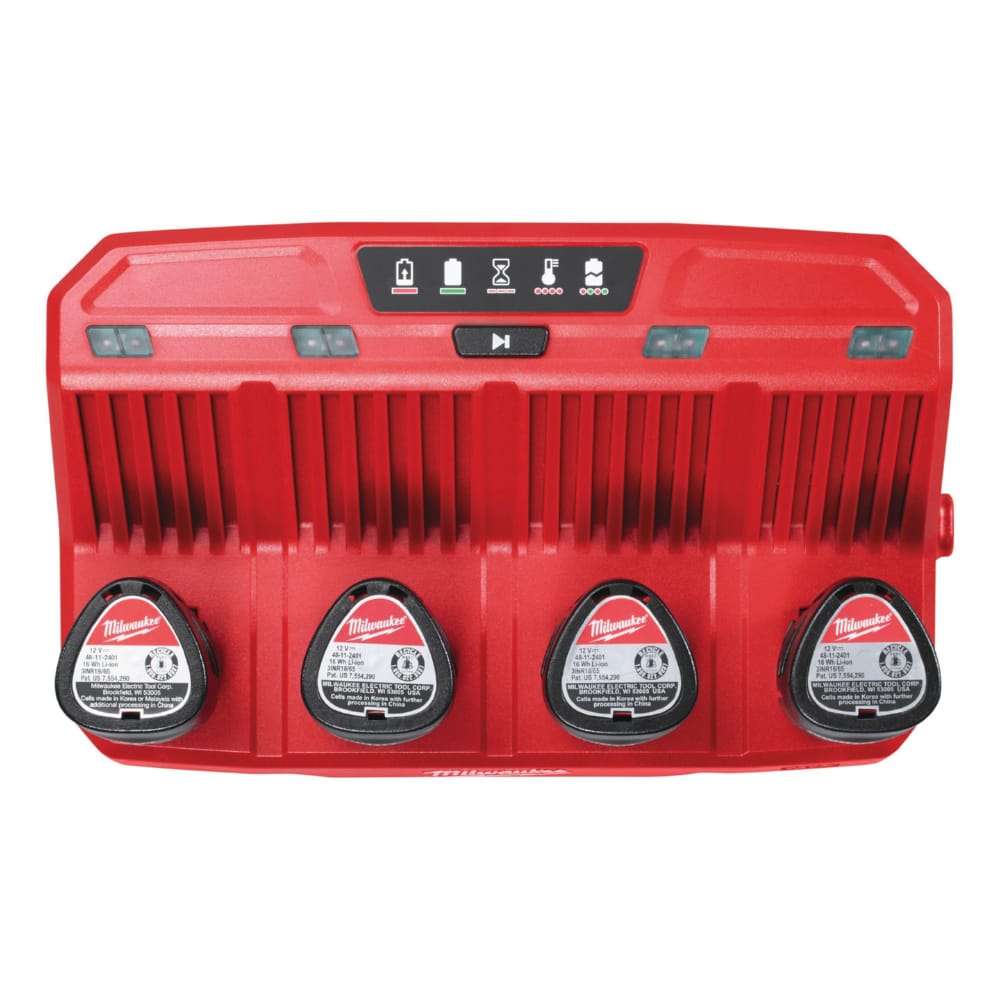 Зарядний пристрій MILWAUKEE M12 C4 (для 4х акум. М12) 4932430554