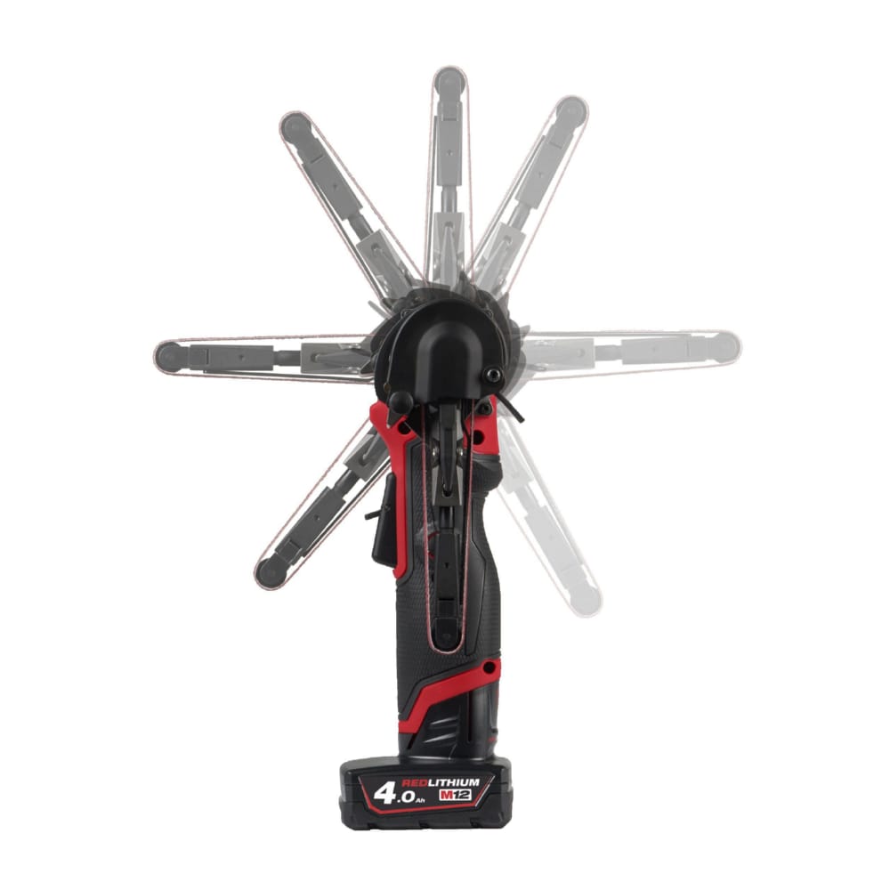 Шліфмашина стрічкова акумуляторна безщіткова MILWAUKEE M12 FBFL10-402B (10мм) (ЗУ+2Х4Ач+сумка)