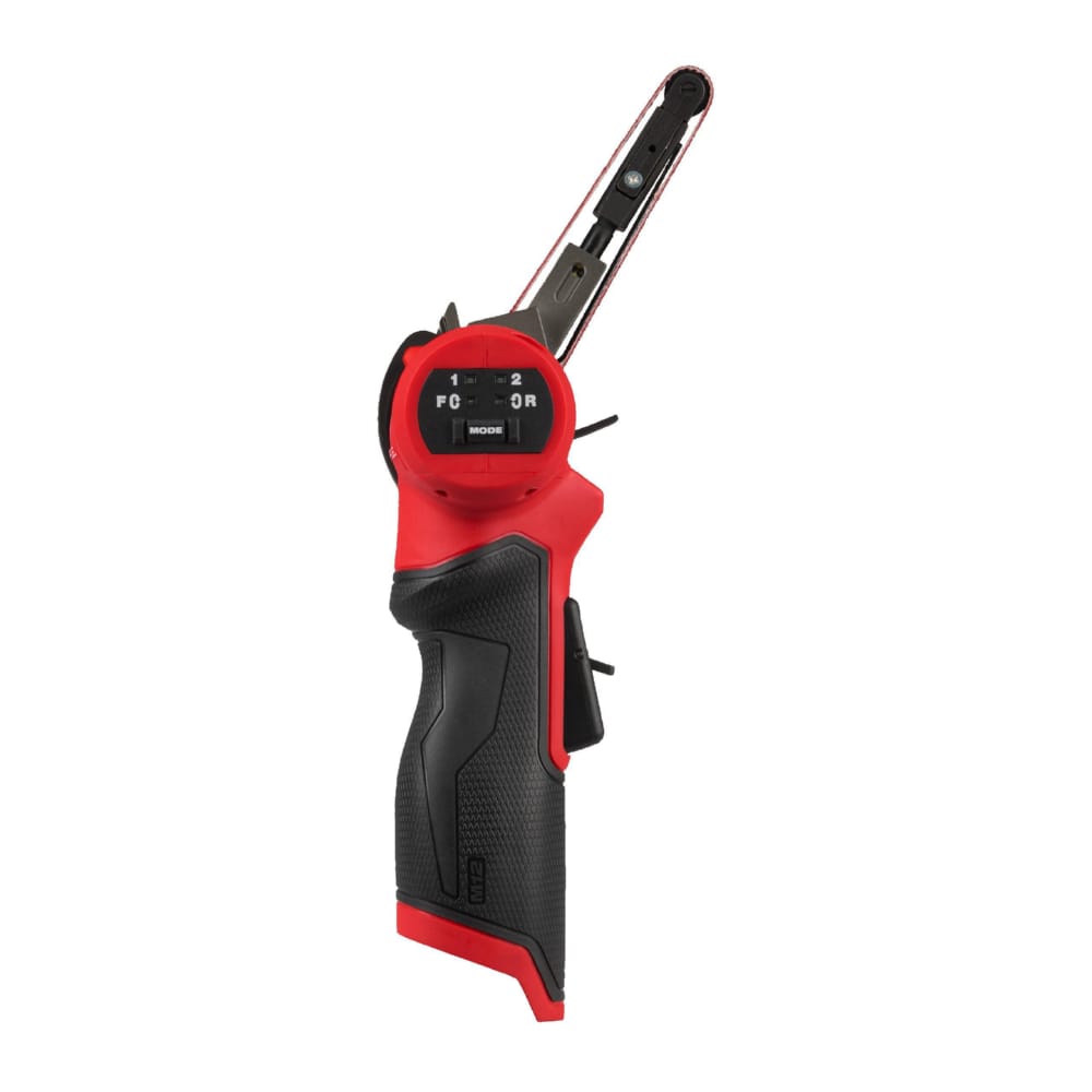 Шліфмашина стрічкова акумуляторна безщіткова MILWAUKEE M12 FBFL10-402B (10мм) (ЗУ+2Х4Ач+сумка)