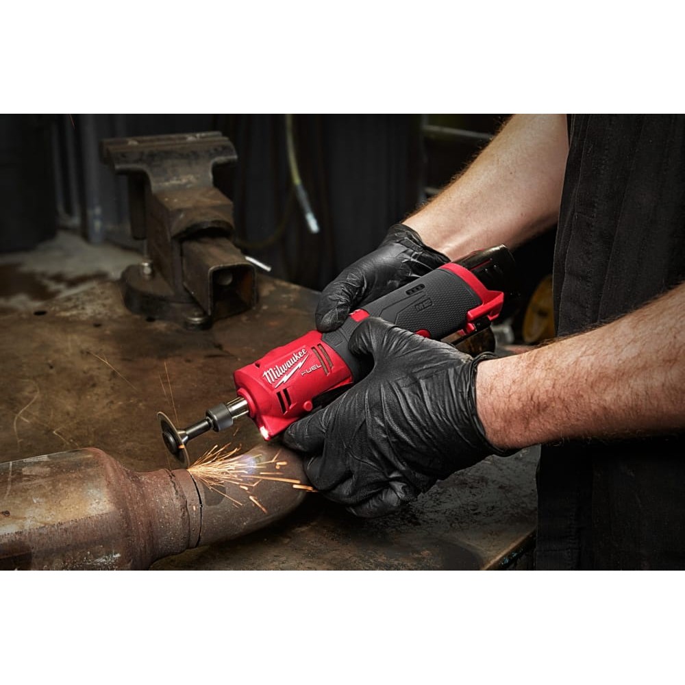 Машина прямошліфувальна акумуляторна безщіткова MILWAUKEE M12 FDGS-422B (ЗУ+2акк+сумка)
