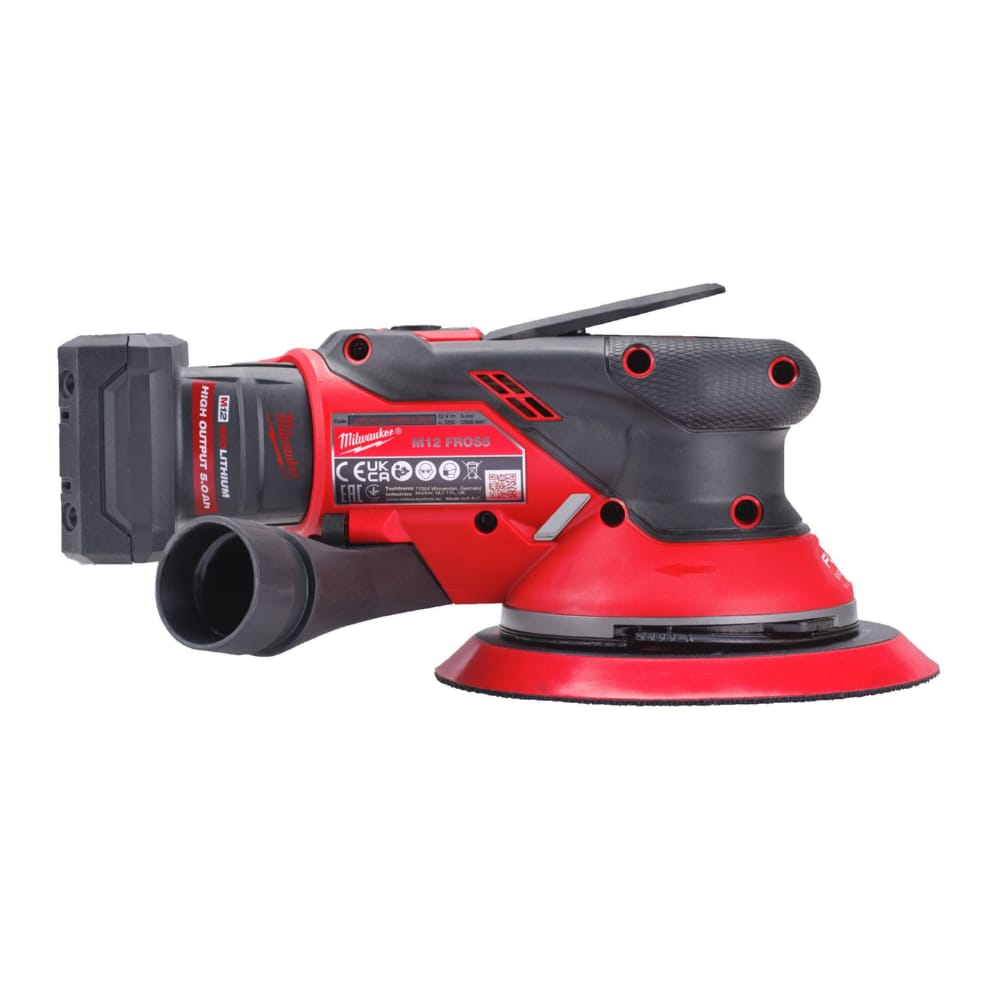 Шліфмашина ексцентрикова акумуляторна безщіткова MILWAUKEE M12 FROS5-0 Ø150мм (каркас)