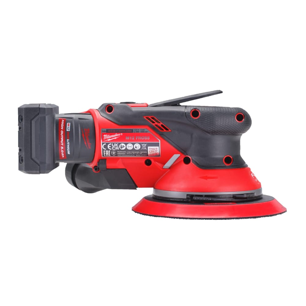 Шліфмашина ексцентрикова акумуляторна безщіткова MILWAUKEE M12 FROS5-0 Ø150мм (каркас)