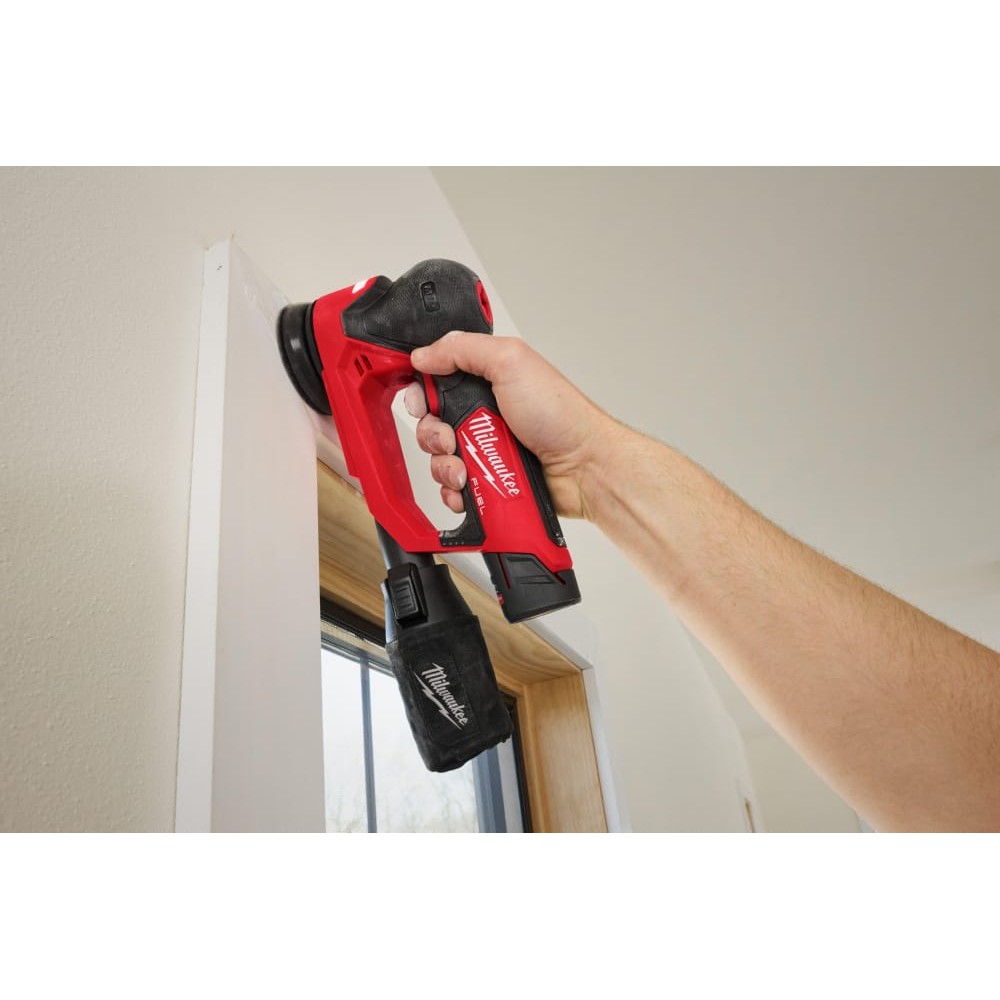 Шліфмашина ексцентрикова акумуляторна MILWAUKEE M12 FSDR75-202B, Ø75мм (ЗУ+2акк.Х2Ач+сумка)