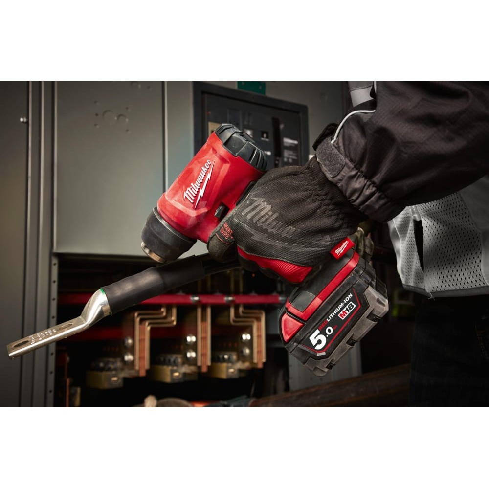 Пістолет гарячого повітря - акумуляторний фен MILWAUKEE M18 BHG-502C (ЗУ+2акк.Х5Ач+кейс)