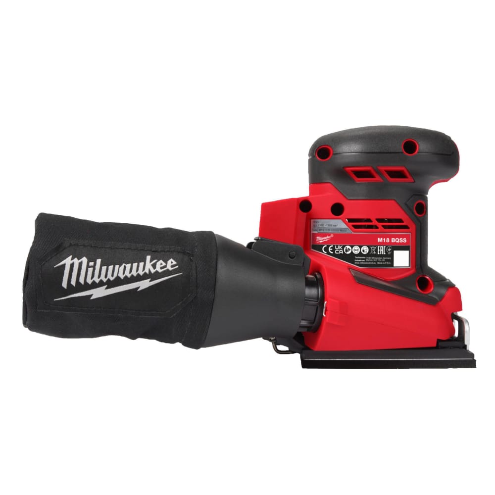 Шліфмашина вібраційна акумуляторна MILWAUKEE M18 BQSS-502B (ЗУ+2акк.Х5Ач+сумка)