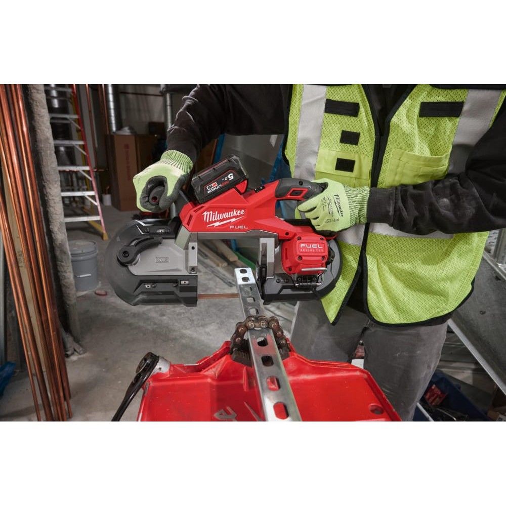 Пила стрічкова акумуляторна безщіткова MILWAUKEE M18 FBS127-502C (ЗУ+2акк.Х5Ач+ кейс)