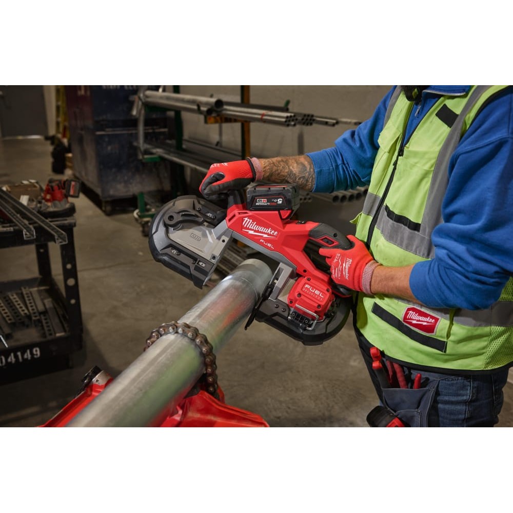 Пила стрічкова акумуляторна безщіткова MILWAUKEE M18 FBS127-502C (ЗУ+2акк.Х5Ач+ кейс)