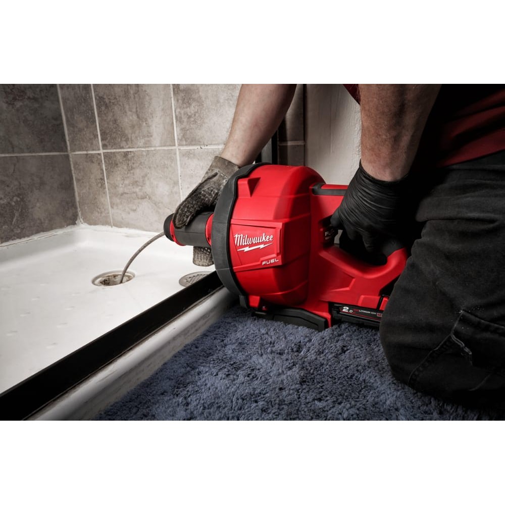 Машина прочистная аккумуляторная MILWAUKEE M18 FDCPF10-201C трос 10мм (ЗУ+1акк.Х2Ач+ведро)