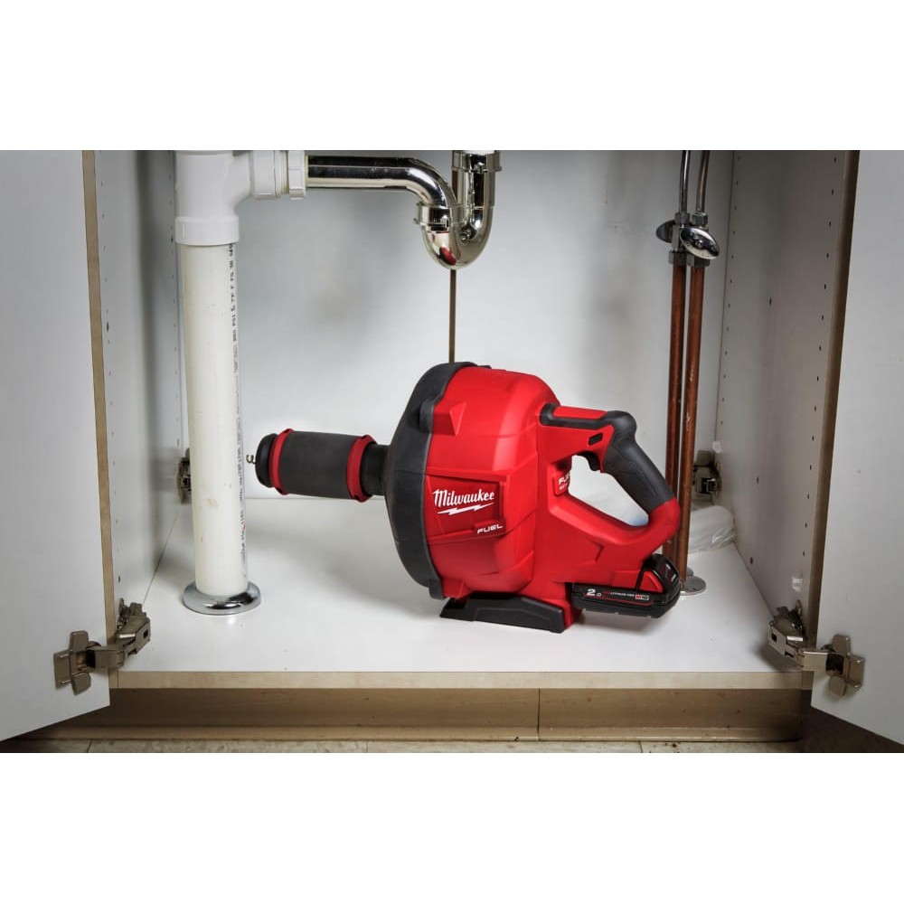 Машина прочистная аккумуляторная MILWAUKEE M18 FDCPF10-201C трос 10мм (ЗУ+1акк.Х2Ач+ведро)