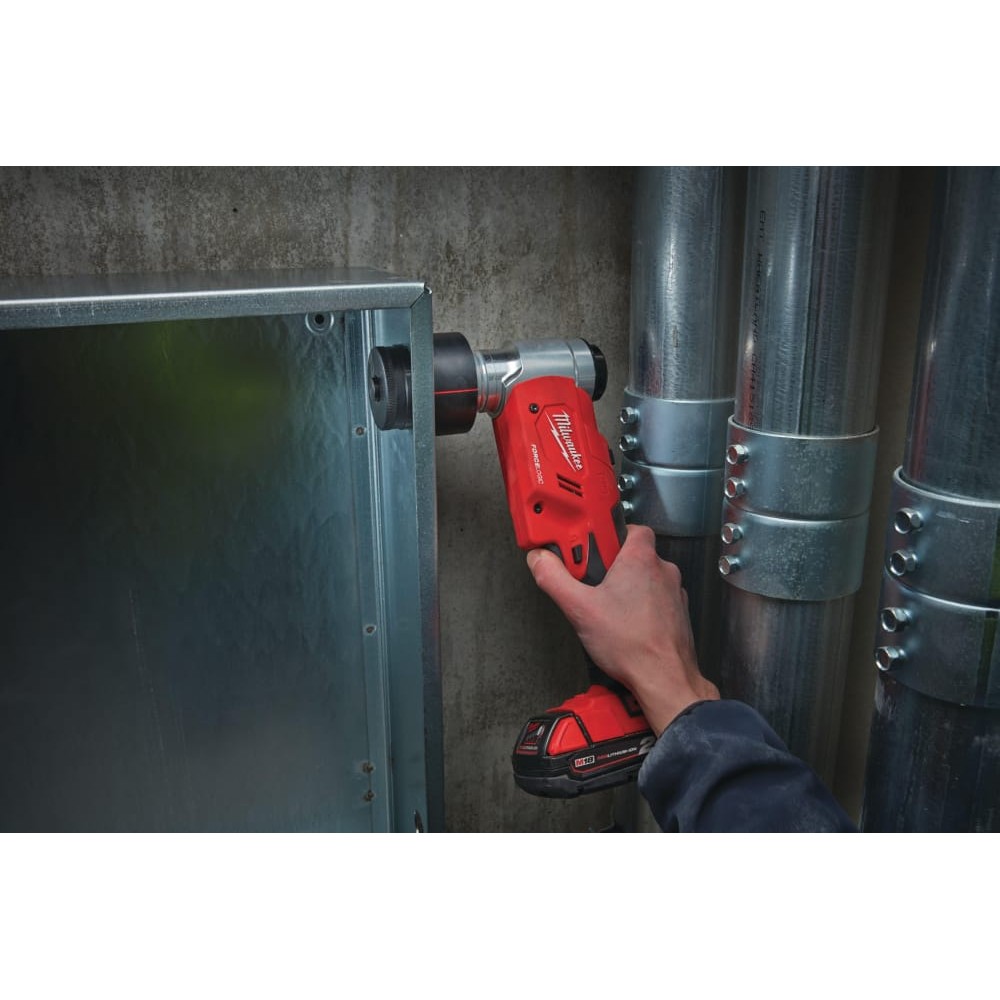 Пробойник аккумуляторный для отверстий FORCE LOGIC™ MILWAUKEE M18 HKP-201C (ЗУ+2акк.Х2Ач+кейс)
