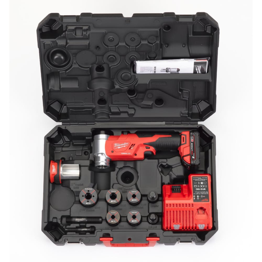 Пробойник аккумуляторный для отверстий FORCE LOGIC™ MILWAUKEE M18 HKP-201C (ЗУ+2акк.Х2Ач+кейс)