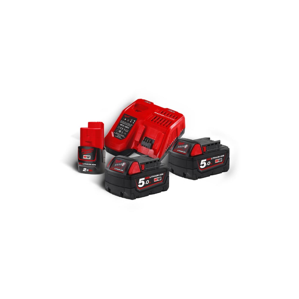 Енергокомплект MILWAUKEE M18 NRG-502 (ЗУ M12-18FC+2акк.Х5А В5) + подарунок акумулятор M12 B2