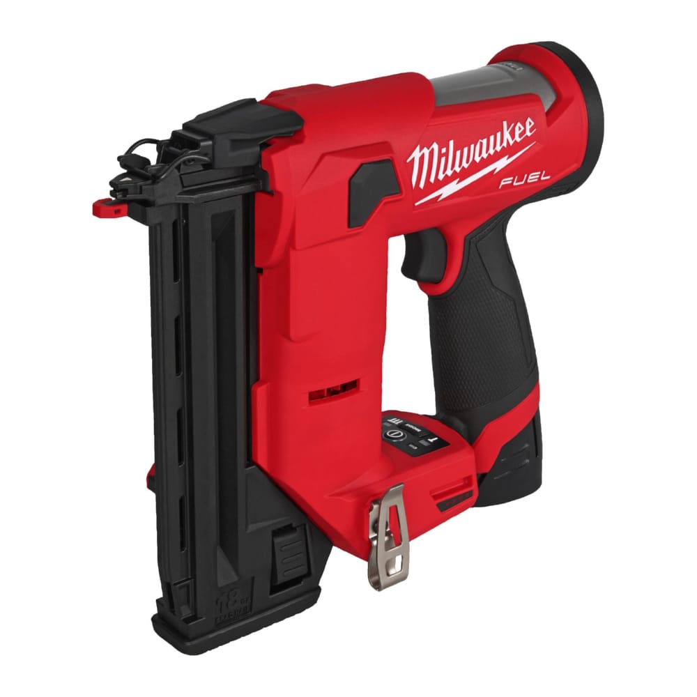 Пистолет гвоздезабивной аккумуляторный бесщёточный MILWAUKEE M12 FCN18GS-202X,16-38мм(ЗУ+2Х2Ач+кейс)