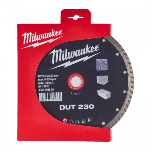 Диск алмазний MILWAUKEE DUT 230, Ø230мм (керамічна плитка/чистий різ)