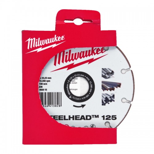 Диск алмазний Speedcross STEELHEAD™ 125 MILWAUKEE, Ø125мм, (метал, нержавіюча сталь)