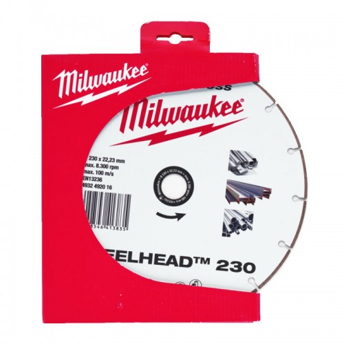 Диск алмазний Speedcross STEELHEAD™ 230 MILWAUKEE, Ø230мм, (метал, нержавіюча сталь)