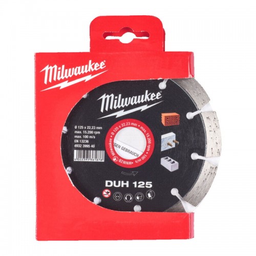 Диск алмазний MILWAUKEE DUH 125, Ø125мм (залізобетон, цегла)