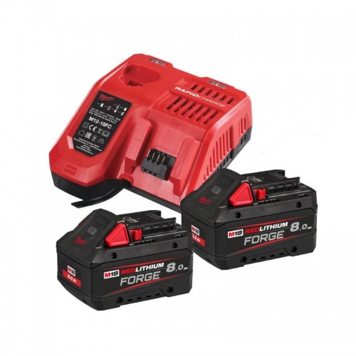 Енергокомплект MILWAUKEE M18 FORGENRG-802 (ЗУ M12-18FC+2акк.Х8Ач HВ8)
