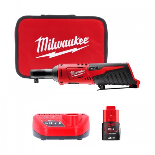 Трещітка акумуляторна безщіткова MILWAUKEE 3/8" (47 Нм) M12 IR-201B (ЗУ+1акк.Х2Ач+сумка)