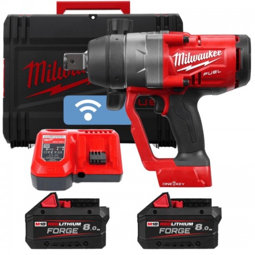 Гайковерт акумуляторний безщітковий MILWAUKEE 1'' (2400Нм) M18 ONEFHIWF1-802X, (ЗП+2ак) FORGE™