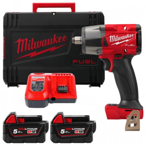 Гайковерт акумуляторний безщітковий MILWAUKEE 1/2\" (881 Нм) M18 FMTIW2F12-502X, з кільцем