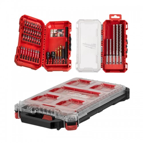 Набір бітів ShW і бурів SDS-PLUS MX4 MILWAUKEE в органайзері PACKOUT(4932498297/4932492004/4932471065)