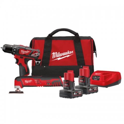 Набір з 2х акумуляторних інструментів MILWAUKEE M12 ВPP2D-402B