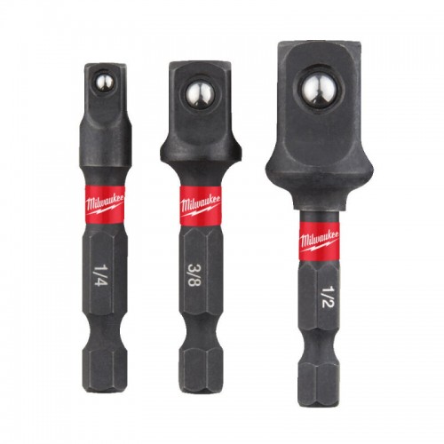 Набір перехідників ShW MILWAUKEE, з 1/4'' Hex на квадрат (1/4\