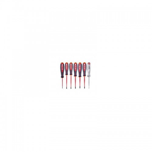 Набір викруток ізольованих тригранних VDE MILWAUKEE, (SL2,5/SL3/SL4/PH2/PZ1/PZ2 /тестер), (7шт)