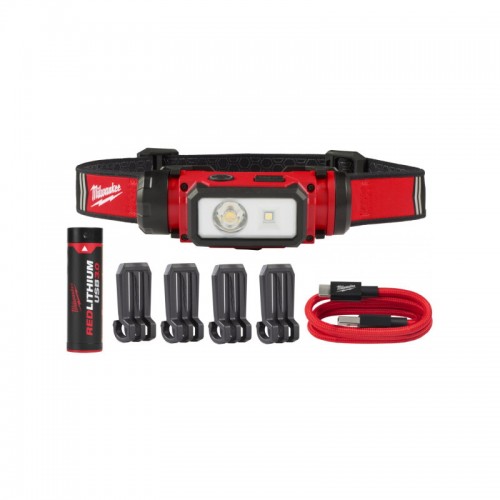 Ліхтар світлодіодний акумуляторний налобний (зарядка через USB) MILWAUKEE L4 HL2-301