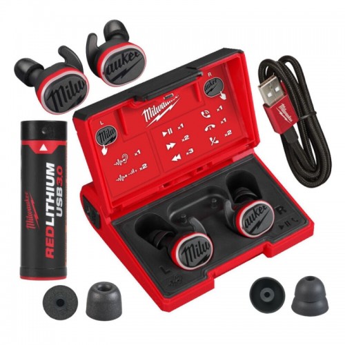 Навушники для захисту слуху L4 RLEPB-301 USB Bluetooth MILWAUKEE REDLITHIUM