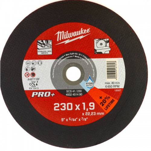 Диск відрізний MILWAUKEE, SCS 41/230х1,9 PRO+, Ø230мм