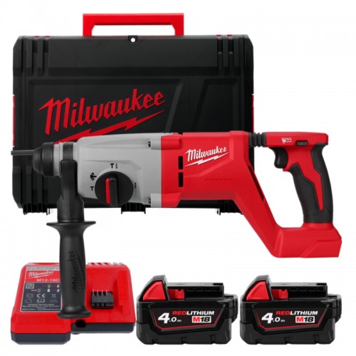 Перфоратор аккумуляторный бесщёточный SDS PLUS MILWAUKEE M18 BLHACD26-402X (2,6 Дж) (ЗУ+2Х4Ач+кейс)