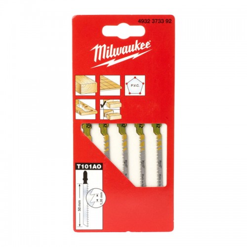 Полотна для лобзика T101AO MILWAUKEE, 50х1, 35мм, (5шт)