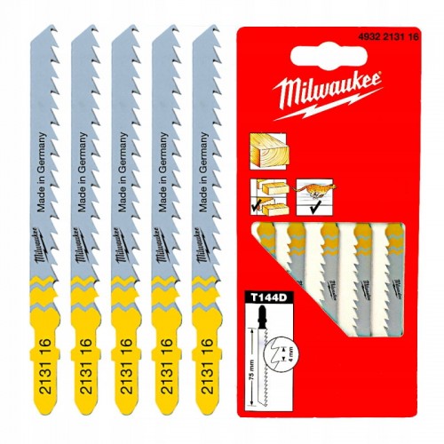 Полотна для лобзика T144D MILWAUKEE, 75х4, 0мм, (5шт)