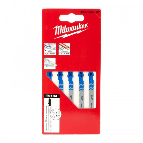 Полотна для лобзика T218A MILWAUKEE, 55х1, 2мм, (5шт)