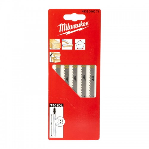 Полотна для лобзика T301DL MILWAUKEE, 105х4, 0мм, (5шт)