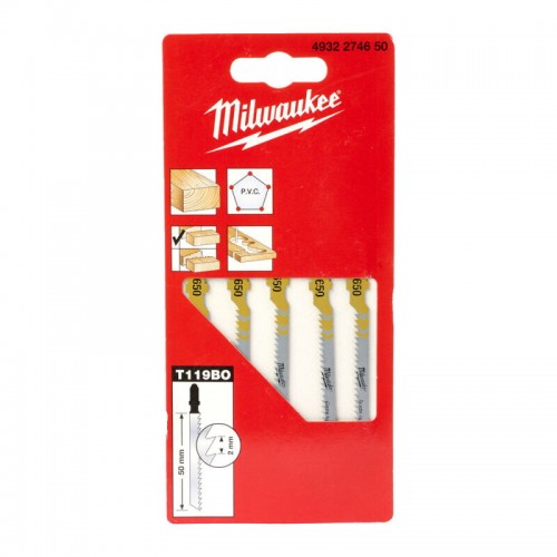 Полотна для лобзика T119BO MILWAUKEE, 50х2, 0мм, (5шт)